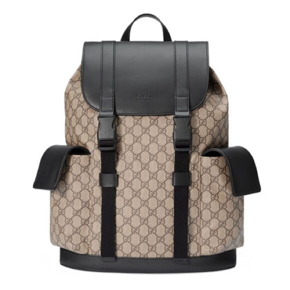 Men’s Gucci GG Supreme extra large backpack double buckle canvas new with tags - Picture 1 of 15